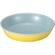 Miya Wan 日本製 ペット用食器 浅型フードボウル YE×BL（クリーンコート加工）