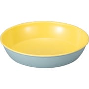 Miya Wan 日本製 ペット用食器 浅型フードボウル BL×YE（クリーンコート加工）