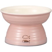 Miya Wan 日本製 ペット用食器 脚付きフードボウル 175 PK×WH(クリーンコート加工)