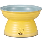 Miya Wan 日本製 ペット用食器 脚付きフードボウル 175 YE×BL(クリーンコート加工)