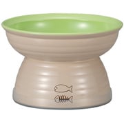 Miya Wan 日本製 ペット用食器 脚付きフードボウル 175 BE×GR(クリーンコート加工)