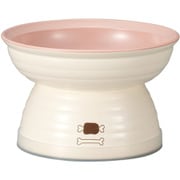 Miya Wan 日本製 ペット用食器 脚付きフードボウル 235 WH×PK(クリーンコート加工)