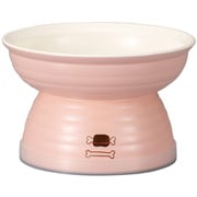 Miya Wan 日本製 ペット用食器 脚付きフードボウル 235 PK×WH(クリーンコート加工)