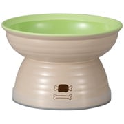 Miya Wan 日本製 ペット用食器 脚付きフードボウル 235 BE×GR(クリーンコート加工)