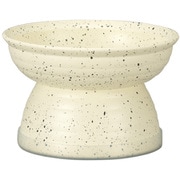 Miya Wan 日本製 ペット用食器 脚付きフードボウル 175 grano ホワイト