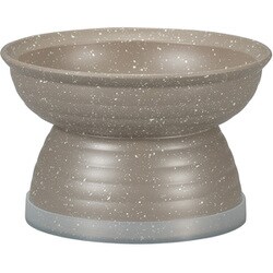 Miya Wan 日本製 ペット用食器 脚付きフードボウル 235 grano グレー