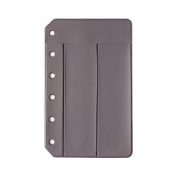システム手帳ペンホルダー 2本用 ミニ6 グレー POINT-DP6-GY