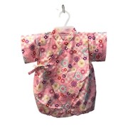 ベビー(baby)ロンパース甚平(じんべい)サイズ:80 花柄(ピンク) 6823708-080-06-8
