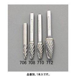 【快削】 超硬カッター（鉄・鋳物用） 12×25mm/6mm軸 EA819JE-712