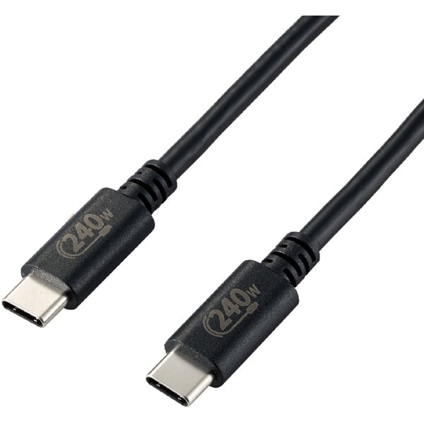 U2C-CCPE10NBK [USB Type C ケーブル USB-C to USB-C 充電/データ転送用 USB PD EPR対応 240W 5A USB2.0 1m ブラック]
