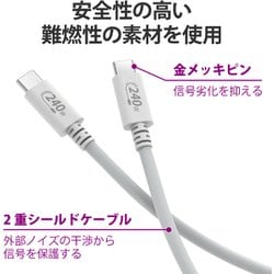 ポイント20倍】10個セット エレコム USB2.0ケーブル U2C-BN07WHX10-