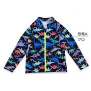 6823671-100-11-4 [Dinosaurラッシュガード サイズ：100 クロ]