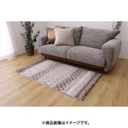 トルコ製 ウィルトン織 カーペット エディア 80×140cm アイボリー