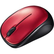 マウス Bluetooth 無線 ワイヤレス 静音 小型 超小型 ブルーLED 左右対称 3ボタン Bluetooth5.2 レッド MA-BBS311R