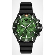 メンズ ブラックウレタンバンド グリーン 42mm 並行輸入品 2年保証 AR11463