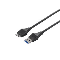 USB3.0ケーブル Type-A to microB スリムケーブル 1.5m ブラック BSUAMBSU315BK