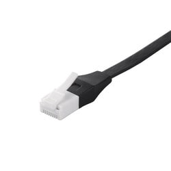 ツメの折れないLANケーブル 20m ストレート フラットタイプ カテゴリー6適合 ブラック BSLS6FU200BK2
