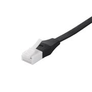 ツメの折れないLANケーブル 20m ストレート フラットタイプ カテゴリー6適合 ブラック BSLS6FU200BK2