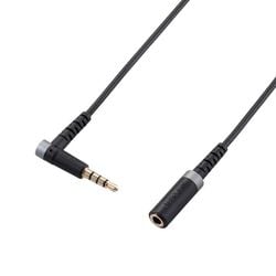イヤホン・ヘッドホン 延長コード φ3.5mm4極ステレオミニジャック to ミニプラグ 3m L字プラグ マイク対応 ブラック EHP-35ELS4P30BK