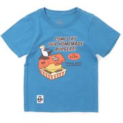 キッズチャムスバーガーショップTシャツ Kid's CHUMS Burger Shop T-Shirt CH21-1218-A001-03 Blue KSサイズ [アウトドア トップス キッズ]
