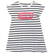 キッズチャムスロゴドレス Kid's CHUMS Logo Dress CH21-1234-W075-03 White/Navy×Red2 KSサイズ [アウトドア ワンピース キッズ]