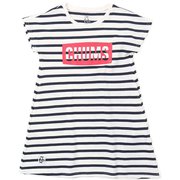 キッズチャムスロゴドレス Kid's CHUMS Logo Dress CH21-1234-W075-06 White/Navy×Red2 KXLサイズ [アウトドア ワンピース キッズ]