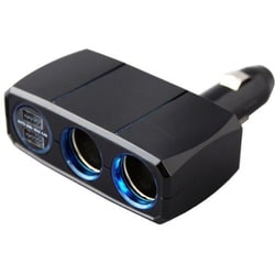 2連ダイレクトソケット 2リバーシブルUSB 4.8A 12/24V対応 KX-226