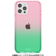 15437 [Seethru シースルー iPhone 12 Pro MAX用クリアケース Grass Green/Bright Pink]