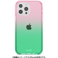 15439 [Seethru シースルー iPhone 13 Pro用クリアケース Grass Green/Bright Pink]