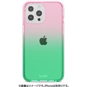 15440 [Seethru シースルー iPhone 13 Pro MAX用クリアケース Grass Green/Bright Pink]