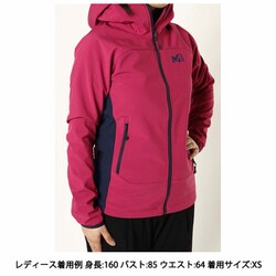 ミレー MILLET ジャケット ダウン ジップアップ フード S ワイン