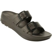 W-BUCKLE（ダブルバックル） リカバリーサンダル ブラック MLサイズ（25.5～26cm）