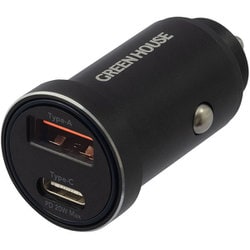 USB シガーソケット充電アダプタ PD対応 Type-A Type-C GH-CCUC2B-BK