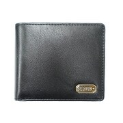 EDWIN ポリッシュ合皮 二つ折財布 BLACK 22269191