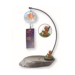 日本製 卓上風鈴 花火と柴犬