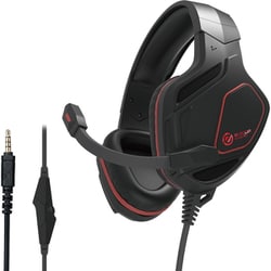 ゲーミングヘッドセット マイク付 有線タイプ φ3.5mm4極 変換ケーブル付 2m ブラック HS-G50BK