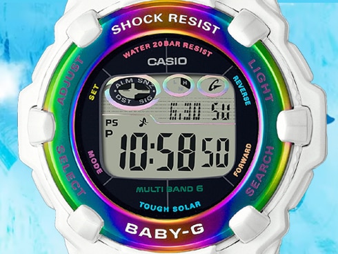新品 CASIO BABY-G BGR-3000UK-7JR イルカ クジラ 白 腕時計(デジタル) 時計 レディース 激安 店舗