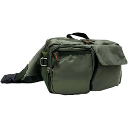 3E82-01 KHAKI [A.O.T （エーオーティー） 前ポケット付ボンディングウェストバッグ]