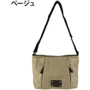 4875-01 BEIGE [SOFIA VALENTINO （ソフィアヴァレンチノ） 縦ファスナーポケット付横型ショルダーバッグ]