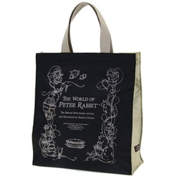 0646 BLACK [PETER RABBIT（TM） （ピーターラビット（TM）） スクエア型トートバッグ（S）]