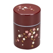茶筒 溜 花さくら 260ml 漆器 日本製