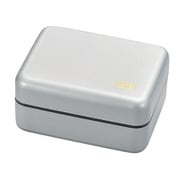弁当箱 ワイドランチ Border 1300ml メタシルバー