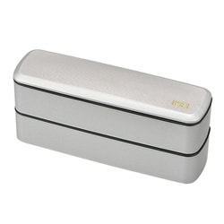 弁当箱 スリムランチ Border 660ml メタシルバー