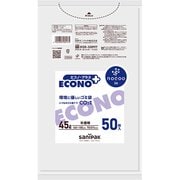 CE54 [nocoo ゴミ袋 45L 厚さ0.017 半透明 50枚 エコノプラス]