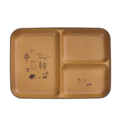 ランチプレート 子供用 15cm 森の仲間たち 子供用食器 プラスチック 日本製 ブラウン