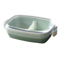 お弁当箱 抗菌 1段 2点ロック MIN FARG カフェランチ 550ml グリーン