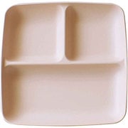 ランチプレート 23cm スクエア MIN FARG プラスチック 子供用食器 食洗機対応 スタッキング 日本製 ピンク