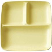 ランチプレート 23cm スクエア MIN FARG プラスチック 子供用食器 食洗機対応 スタッキング 日本製 イエロー