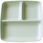 ランチプレート 23cm スクエア MIN FARG プラスチック 子供用食器 食洗機対応 スタッキング 日本製 グリーン