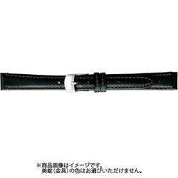 BCMB003AI [時計ベルト スコッチガードレザー牛革 12mm幅 黒]
